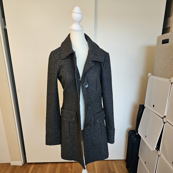 Tulle Grey wool coat size small - Picture 5 of 15